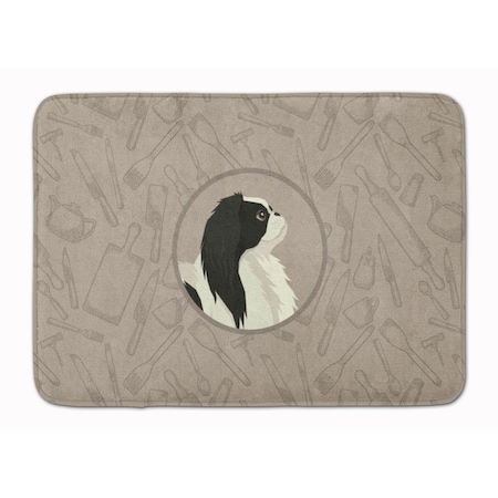 Carolines Treasures Japanese Chin in the Kitchen Machine Washable Memory Foam Mat CK2195RUG